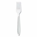 Impress Heavyweight Full-Length Polystyrene Cutlery, Fork, Plastic, White, 100/Box (HSWFX0007BX)