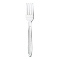 Impress Heavyweight Full-Length Polystyrene Cutlery, Fork, Plastic, White, 100/Box (HSWFX0007BX)