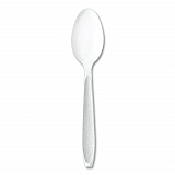 Impress Heavyweight Full-Length Polystyrene Cutlery, Spoon, Plastic, White, 100/Box (HSWTX0007BX)