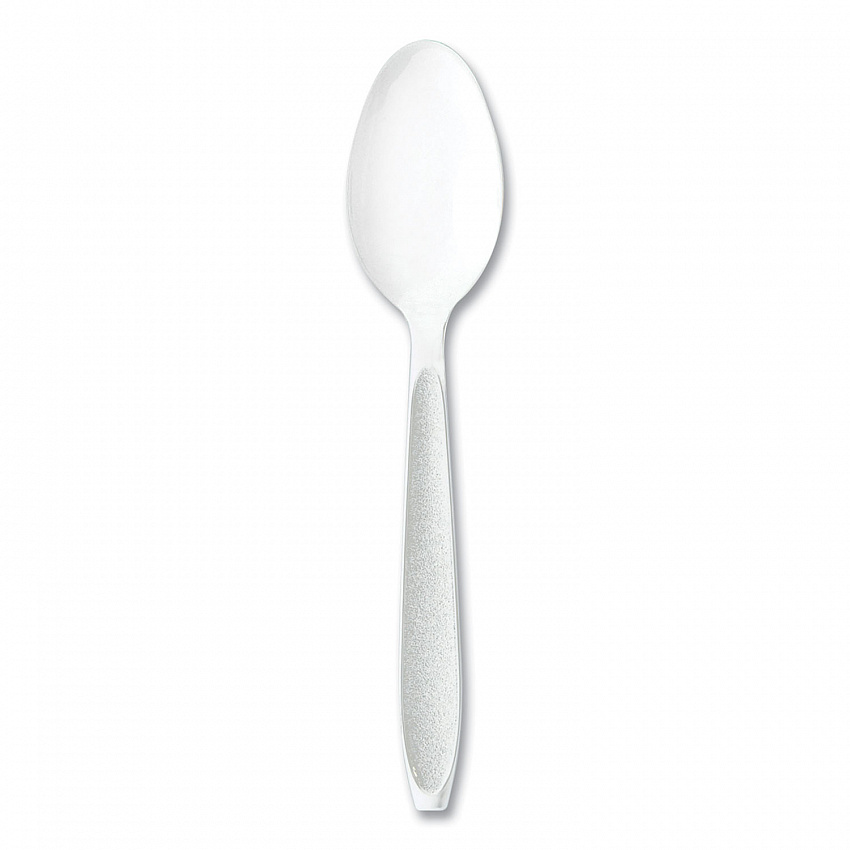 Impress Heavyweight Full-Length Polystyrene Cutlery, Spoon, Plastic, White, 100/Box (HSWTX0007BX)