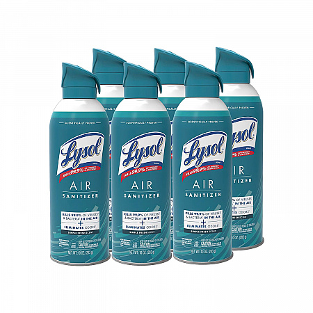 Air Sanitizer Spray, Simple Fresh Scent, 10 oz Aerosol Spray, 6/Carton (99350CT)