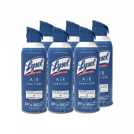 Air Sanitizer Spray, White Linen Scent, 10 oz Aerosol Spray, 6/Carton (99351CT)