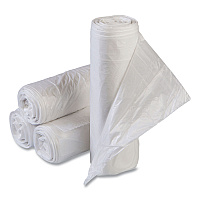 Draw-Tuff Institutional Draw-Tape Can Liners, Drawstring, 23 gal, 1 mil, 38" x 28.5", Natural, 25 Bags/Roll, 6 Rolls/Carton (DTS2838N)