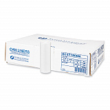 High-Density Commercial Can Liners, 4 gal, 6 mic, 17" x 18", Clear, Perforated Roll, 50 Bags/Roll, 40 Rolls/Carton (EC171806N)