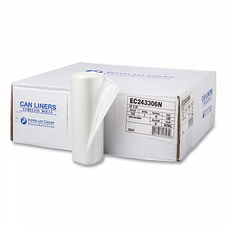 High-Density Commercial Can Liners, 16 gal, 6 mic, 24