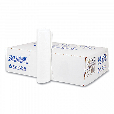 High-Density Commercial Can Liners, 33 gal, 11 mic, 33
