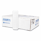 High-Density Commercial Can Liners, 33 gal, 13 mic, 33" x 40", Clear, Interleaved Roll, 25 Bags/Roll, 20 Rolls/Carton (S334013N)