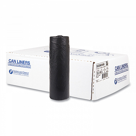 High-Density Commercial Can Liners, 33 gal, 16 mic, 33
