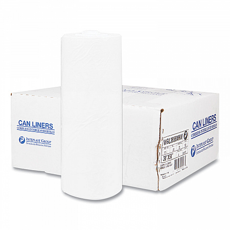 High-Density Commercial Can Liners, 55 gal, 17 mic, 36