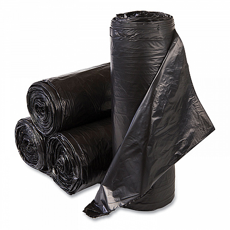 High-Density Commercial Can Liners, 55 gal, 22.1 mic, 36