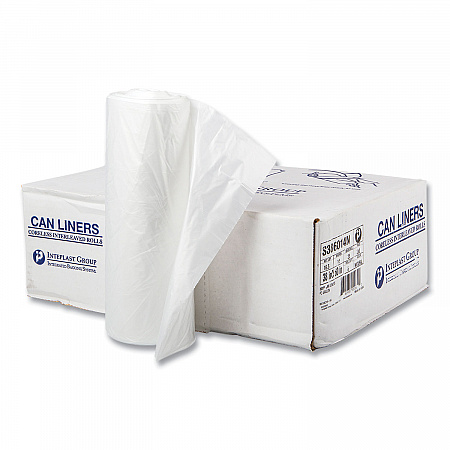 High-Density Commercial Can Liners, 60 gal, 14 mic, 38