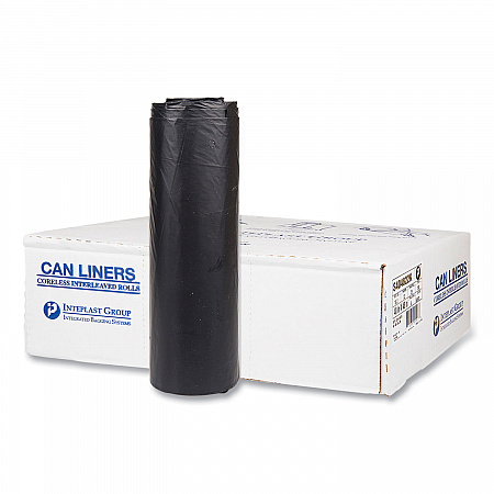 High-Density Commercial Can Liners, 45 gal, 22 mic, 40