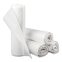 High-Density Commercial Can Liners, 56 gal, 16 mic, 43" x 48", Natural, Interleaved Roll, 25 Bags/Roll, 8 Rolls/Carton (S434816N)