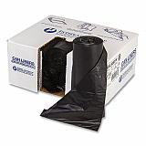 Low-Density Commercial Can Liners, 30 gal, 0.9 mil, 30" x 36", Black, Interleaved Roll, 25 Bags/Roll, 8 Rolls/Carton (SL3036XPK)