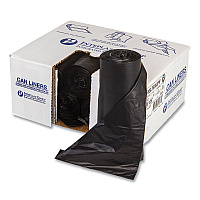Low-Density Commercial Can Liners, 30 gal, 0.9 mil, 30" x 36", Black, Interleaved Roll, 25 Bags/Roll, 8 Rolls/Carton (SL3036XPK)