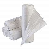 Low-Density Commercial Can Liners, 60 gal, 1.15 mil, 38" x 58", Clear, Interleaved Roll, 20 Bags/Roll, 5 Rolls/Carton (SLW3858SPNS)