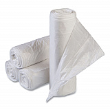 High-Density Commercial Can Liner Value Pack, 30 gal, 11 mic, 30" x 36", Clear, Interleaved Roll, 25 Bags/Roll, 20 Rolls/CT (VALH3037N13)
