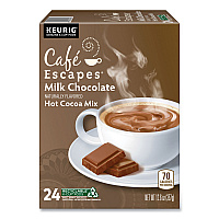 Cafe Escapes Milk Chocolate Hot Cocoa K-Cups, 24/Box (6801)