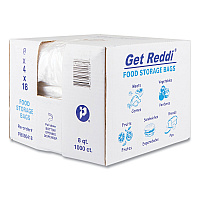 Food Bags, 2 Gallon, 8" x 4" x 18", Clear, 1,000/Carton (PB080418)
