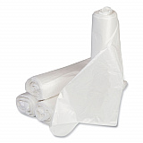 Low-Density Commercial Can Liners, 10 gal, 0.35 mil, 24" x 24", Clear, Perforated Roll, 50 Bags/Roll, 20 Rolls/Carton (SL2424LTN)