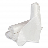 Low-Density Commercial Can Liners, 16 gal, 0.5 mil, 24" x 32", White, Interleaved Roll, 50 Bags/Roll, 10 Rolls/Carton (SL2432XHW)