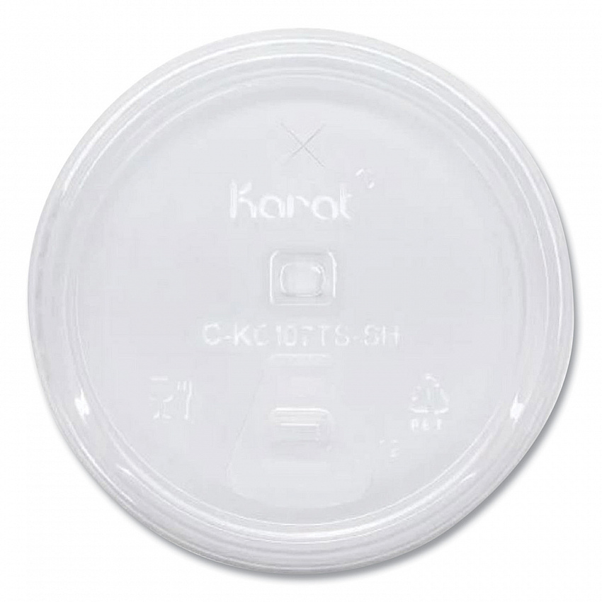 PET Lids, Strawless Sipper, Fits 32 oz Cold Cups, Plastic, Clear, 1,000/Carton (CKC107TSSH)