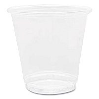 PET Plastic Cups, 3 oz, Clear, 2,500/Carton (CKC3)