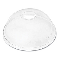PET Lids, Dome Lid, Fits 32 oz Cold Cups, Plastic, Clear, 500/Carton (CKDL107)