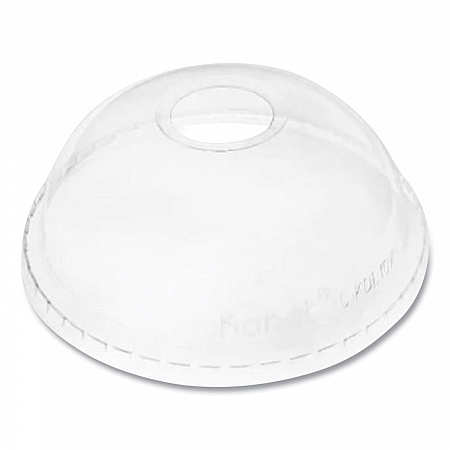 PET Lids, Dome Lid, Fits 32 oz Cold Cups, Plastic, Clear, 500/Carton (CKDL107)