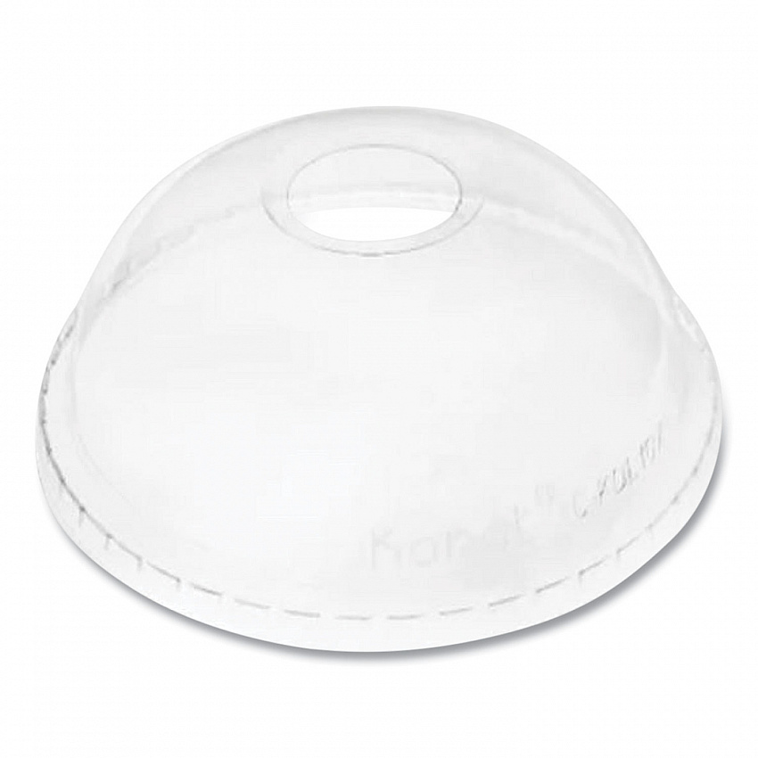 PET Lids, Dome Lid, Fits 32 oz Cold Cups, Plastic, Clear, 500/Carton (CKDL107)