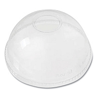 PET Lids, Dome Lid, Fits 12 oz to 24 oz Cold Cups, Plastic, Clear, 1,000/Carton (CKDL626)