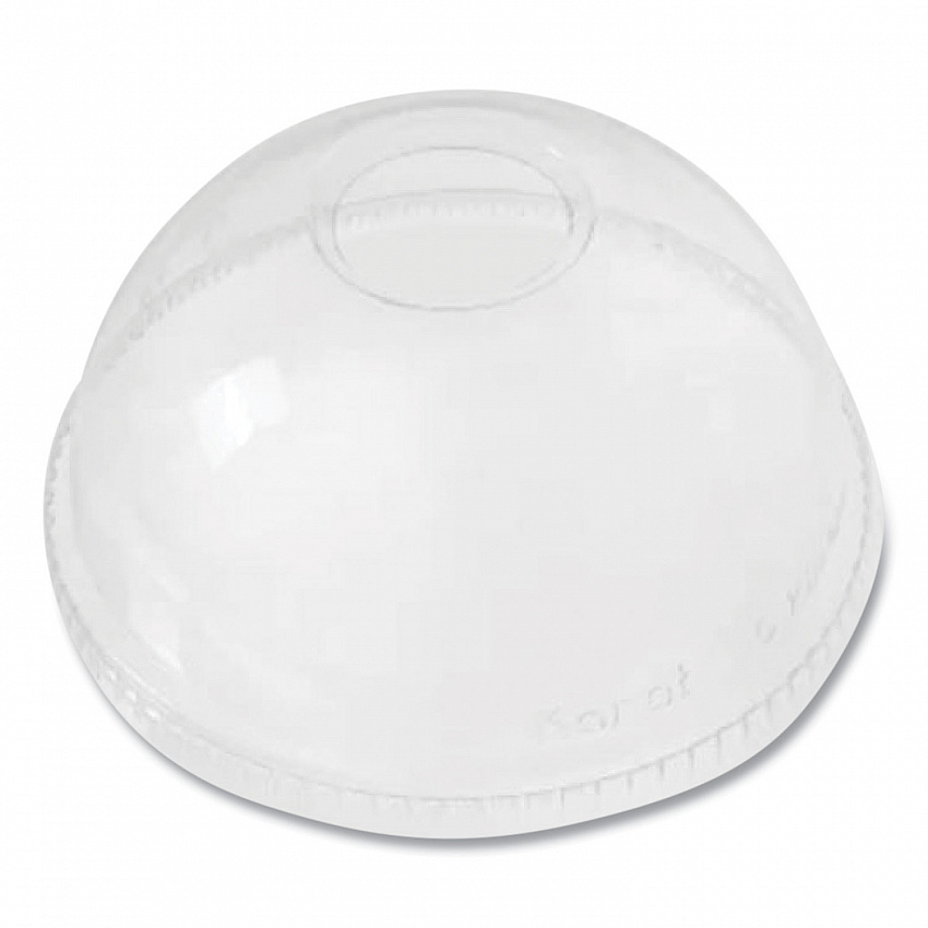 PET Lids, Dome Lid, Fits 12 oz to 24 oz Cold Cups, Plastic, Clear, 1,000/Carton (CKDL626)
