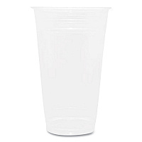 PET Plastic Cups, 24 oz, Clear, 600/Carton (CKC24)