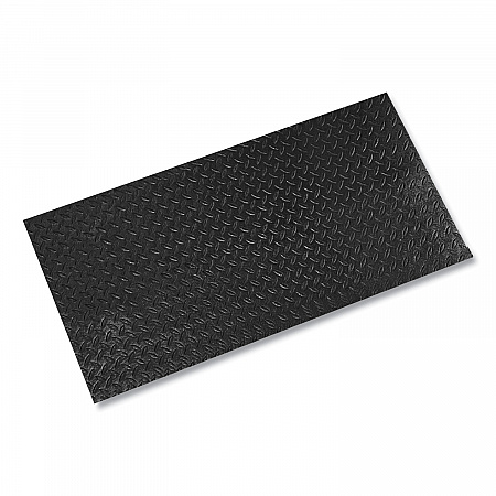 Tuff-Spun Foot-Lover Diamond Surface Mat, Rectangular, Black Diamond Embossed Surface, 24