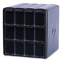 Four Column Merchandiser, 12 Compartments, 15.2 x 17.2 x 16.3, Black (25200002)