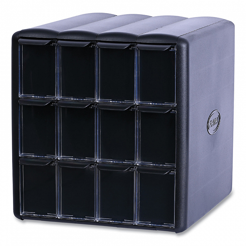 Four Column Merchandiser, 12 Compartments, 15.2 x 17.2 x 16.3, Black (25200002)