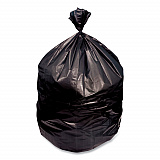 Low-Density Waste Can Liners, 23 gal, 0.9 mil, 28" x 45", Black, Perforated Roll, 25 Bags/Roll, 8 Rolls/Carton (2845SJB)