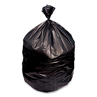 Low-Density Waste Can Liners, 23 gal, 0.9 mil, 28" x 45", Black, Perforated Roll, 25 Bags/Roll, 8 Rolls/Carton (2845SJB)