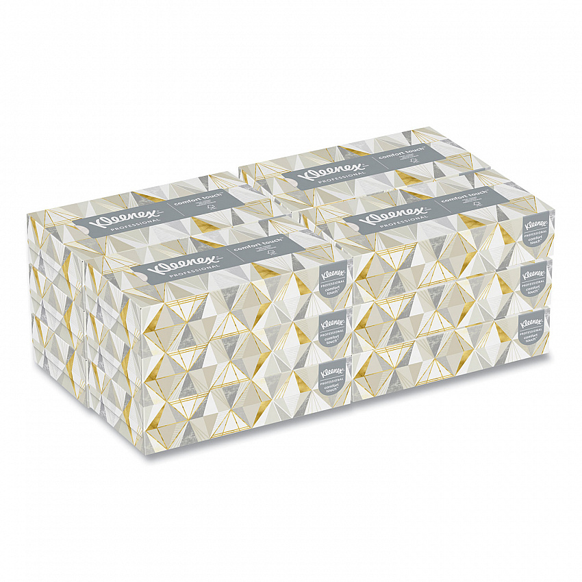 White Facial Tissue for Business, 2-Ply, 125 Sheets/Box, 12 Boxes/Carton (03076)
