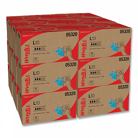 L10 Towels, POP-UP Box, 1-Ply, 9 x 10.5, White, 125/Box, 18 Boxes/Carton (05320)