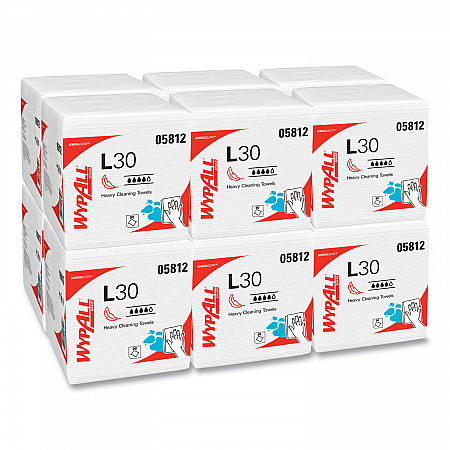 L30 Towels, Quarter Fold, 12.5 x 12, 90/Polypack, 12 Polypacks/Carton (05812)