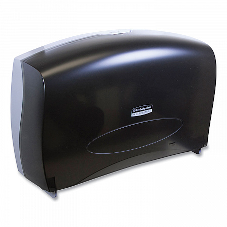 Cored JRT Jumbo Combination Tissue Dispenser, 20.4 x 5.8 x 13.1, Smoke/Gray (09551)