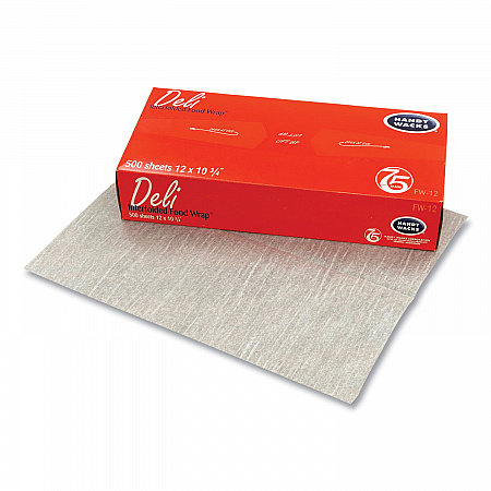 Interfolded Food Wrap Deli Sheets, 10.75 x 12, 12/Carton (FW12)