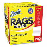 Rags in a Box, POP-UP Box, 12 x 9, White, 200/Box (75260)