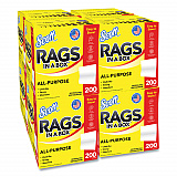 Rags in a Box, POP-UP Box, 12 x 9, White, 200/Box, 8 Boxes/Carton (75260CT)