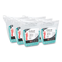 Power Clean ProScrub Pre-Saturated Wipes, 12 x 9.5, Citrus Scent, Green, 75/Pack, 6 Packs/Carton (91367CT)