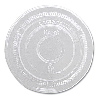 PET Lids, No Hole Flat Lid, 12 oz to 24 oz Cold Cups, Plastic, Clear, 1,000/Carton (CKC626TSNH)