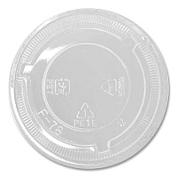 PET Lids, No Hole Flat Lid, Fits 8 oz to 10 oz Cold Cups, Plastic, Clear, 1,000/Carton (CKC78TSNH)