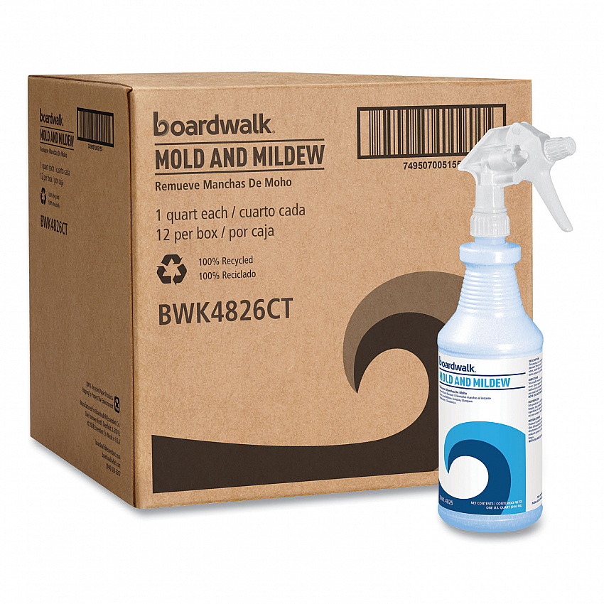 Mold and Mildew Remover with Bleach, Ready to Use, Floral Scent, 32 oz Bottle, 12/Carton (4826)
