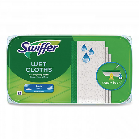Wet Refill Cloths, 8 x 10, Fresh Scent, White, 12/Box, 6 Boxes/Carton (08622)